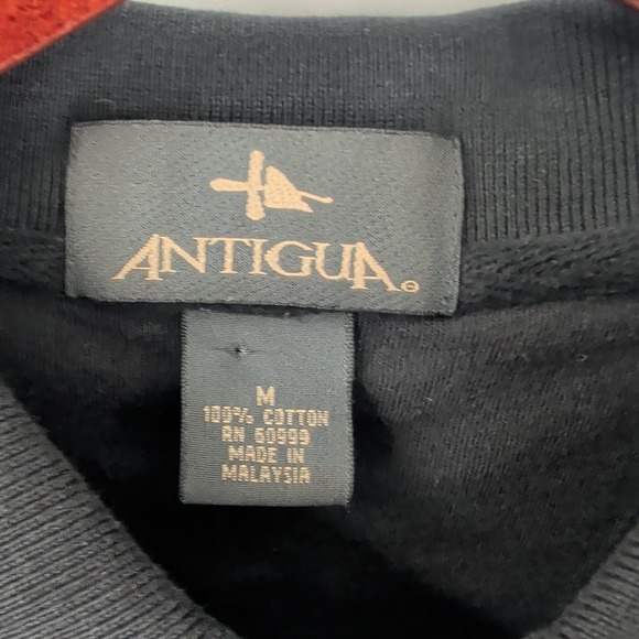 Vtg Y2K Antigua Check Monterey Police Invitational Cotton Golf Polo Gray Black M - Picture 5 of 9